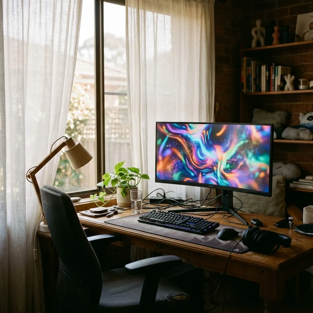 A single station beside a bright window in the computer club